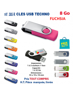 CLES USB REF 285R 8 Go 285R-8Go CLES USB PUBLICITAIRES  4,00 € 2