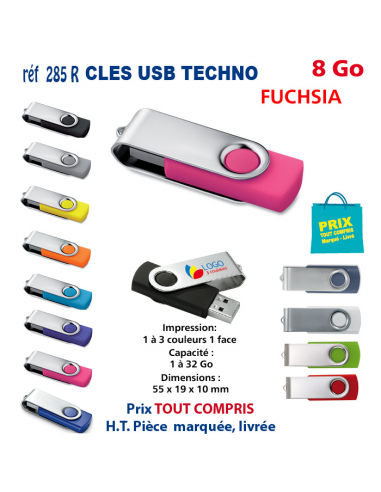 CLES USB REF 285R 8 Go 285R-8Go CLES USB PUBLICITAIRES  4,00 €