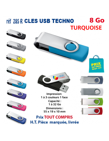 CLES USB REF 285R 8 Go 285R-8Go CLES USB PUBLICITAIRES  4,00 €