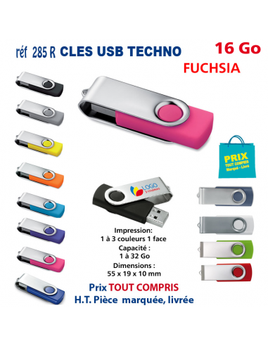 CLES USB REF 285R 16 Go 285R-16Go CLES USB PUBLICITAIRES  5,04 €