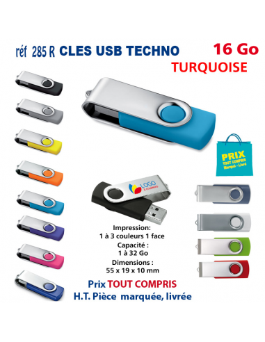 CLES USB REF 285R 16 Go 285R-16Go CLES USB PUBLICITAIRES  5,04 €