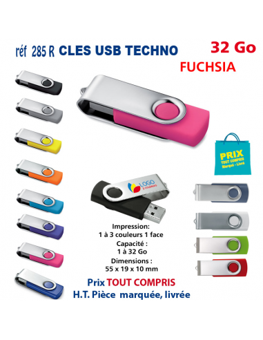 CLES USB REF 285R 32 Go 285R-32Go CLES USB PUBLICITAIRES  6,04 €