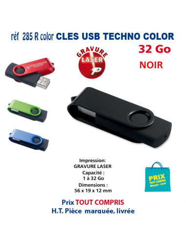 CLES USB REF 285R-COLOR 32 Go 285R-COLOR- 32Go CLES USB PUBLICITAIRES  6,30 €