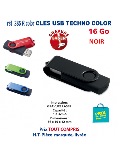 CLES USB REF 285R-COLOR 16 Go 285R-COLOR- 16Go CLES USB PUBLICITAIRES  5,12 €