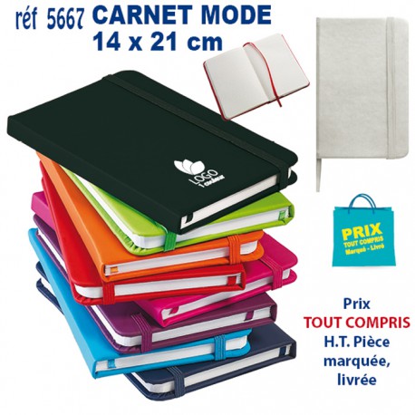 CARNET MODE A5 PAGES LIGNEES REF 5667 5667 Carnet personnalisé  4,31 €