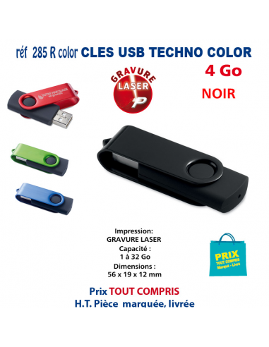 CLES USB REF 285R-COLOR 4 Go 285R-COLOR- 4Go CLES USB PUBLICITAIRES  3,93 €