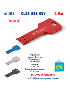 CLES USB REF 285K KEY 2 Go 285 K KEY 2 Go CLES USB PUBLICITAIRES  4,37 € 2
