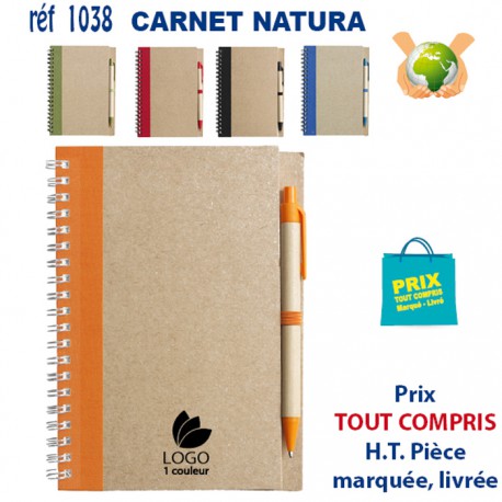 CARNET NATURA REF 1038 1038 Carnet personnalisé  3,54 €