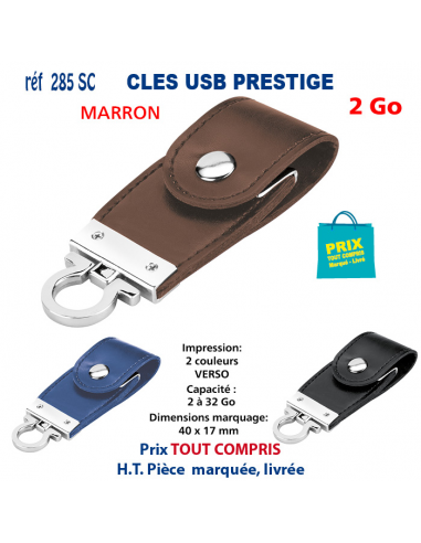 CLES USB REF 285 SC PRESTIGE 2 Go 285 SC 2 Go CLES USB PUBLICITAIRES  4,50 €