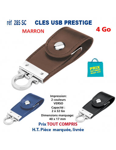 CLES USB REF 285 SC PRESTIGE 4 Go 285 SC 4 Go CLES USB PUBLICITAIRES  4,54 €