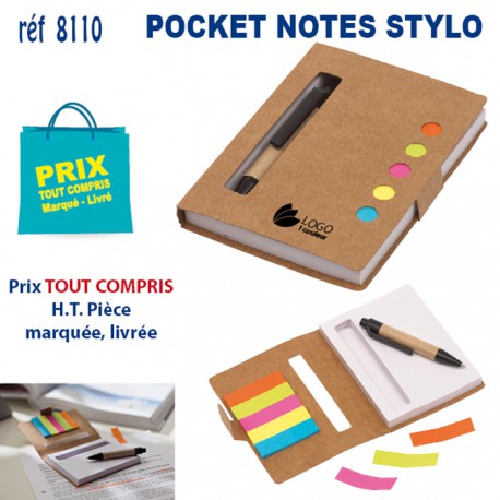 POCKET NOTE STYLO REF 8110 8110 bloc notes - bloc mémos  2,47 €