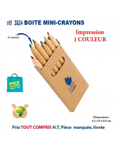 BOITE MINI CRAYONS REF 3824 3824 JEUX - ENFANTS : OBJETS PUBLICITAIRES  0,81 €