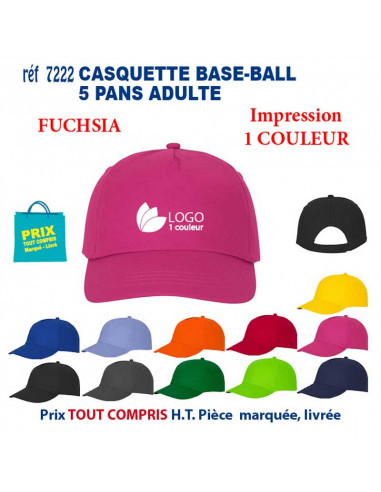 CASQUETTE BASE-BALL ADULTE REF 7222 7222 CASQUETTES ADULTES  4,66 €