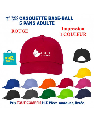 CASQUETTE BASE-BALL ADULTE REF 7222 7222 CASQUETTES ADULTES  4,94 €