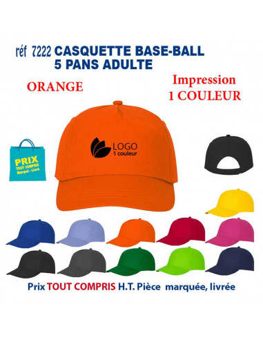 CASQUETTE BASE-BALL ADULTE REF 7222 7222 CASQUETTES ADULTES  4,94 €
