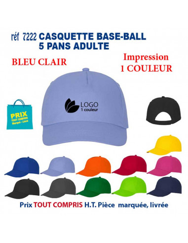 CASQUETTE BASE-BALL ADULTE REF 7222 7222 CASQUETTES ADULTES  4,66 €