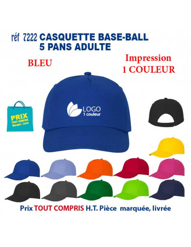 CASQUETTE BASE-BALL ADULTE REF 7222 7222 CASQUETTES ADULTES  4,94 €