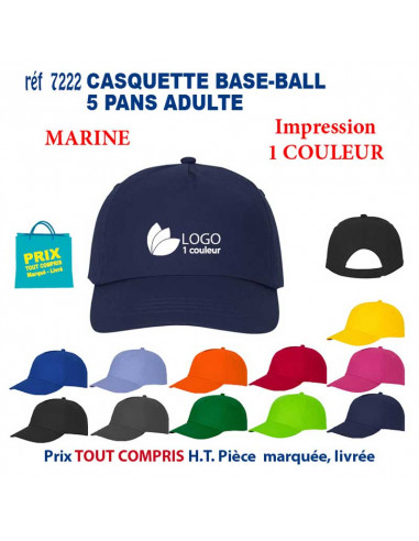 CASQUETTE BASE-BALL ADULTE REF 7222 7222 CASQUETTES ADULTES  4,66 €