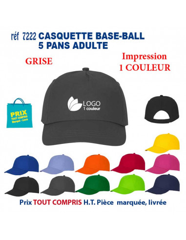 CASQUETTE BASE-BALL ADULTE REF 7222 7222 CASQUETTES ADULTES  4,66 €