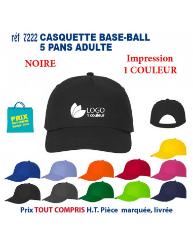 CASQUETTE BASE-BALL ADULTE REF 7222 7222 CASQUETTES ADULTES  4,66 €