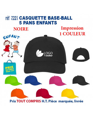 CASQUETTE BASE-BALL ENFANTS REF 7221 7221 CASQUETTES ENFANTS  4,74 €