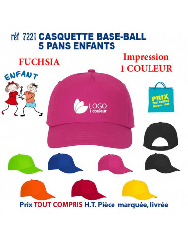 CASQUETTE BASE-BALL ENFANTS REF 7221 7221 CASQUETTES ENFANTS  4,74 €