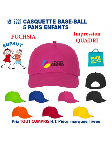 CASQUETTE BASE-BALL ENFANTS REF 7221 7221 CASQUETTES ENFANTS  4,74 €