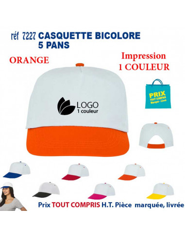 CASQUETTE BICOLORE ADULTE REF 7227 7227 CASQUETTES ADULTES  4,45 €