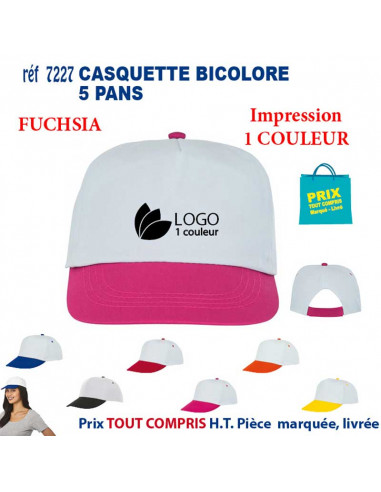 CASQUETTE BICOLORE ADULTE REF 7227 7227 CASQUETTES ADULTES  4,45 €