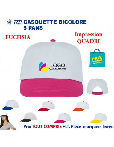 CASQUETTE BICOLORE ADULTE REF 7227 7227 CASQUETTES ADULTES  4,45 €