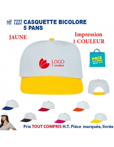 CASQUETTE BICOLORE ADULTE REF 7227 7227 CASQUETTES ADULTES  4,45 €