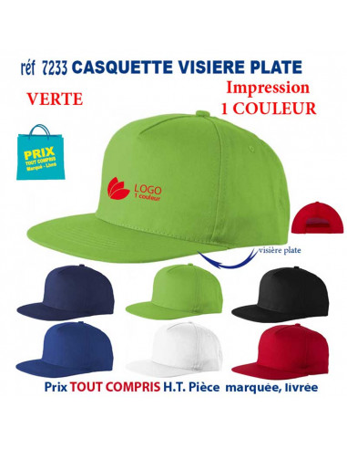 CASQUETTE VISIERE PLATE ADULTE REF 7233 7233 CASQUETTES ADULTES  5,18 €