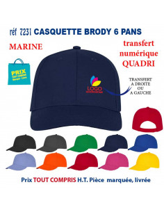 CASQUETTE 6 PANNEAUX BRODY ADULTE REF 7231 7231 CASQUETTES ADULTES  8,36 €