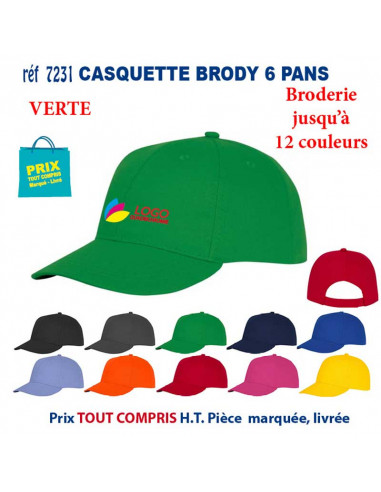 CASQUETTE 6 PANNEAUX BRODY ADULTE REF 7231 7231 CASQUETTES ADULTES  8,36 €