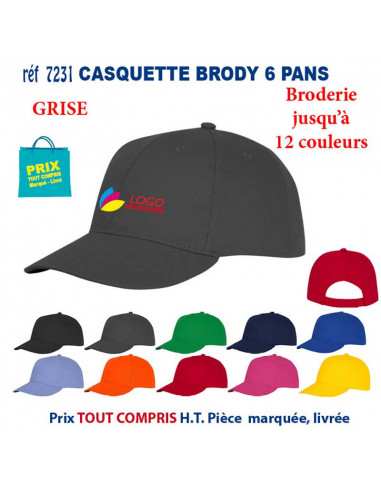 CASQUETTE 6 PANNEAUX BRODY ADULTE REF 7231 7231 CASQUETTES ADULTES  8,36 €