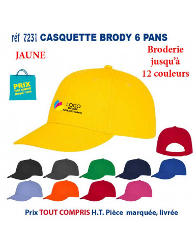 CASQUETTE 6 PANNEAUX BRODY ADULTE REF 7231 7231 CASQUETTES ADULTES  8,36 €