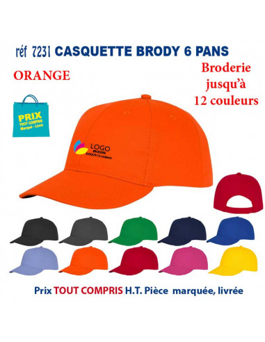 CASQUETTE 6 PANNEAUX BRODY ADULTE REF 7231 7231 CASQUETTES ADULTES  8,36 €