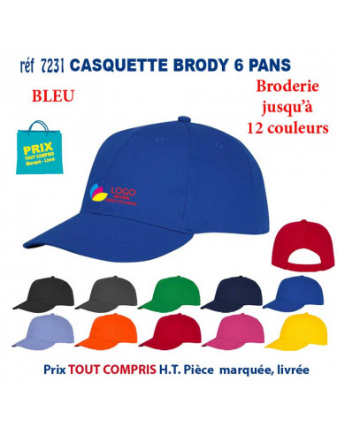 CASQUETTE 6 PANNEAUX BRODY ADULTE REF 7231 7231 CASQUETTES ADULTES  8,36 €