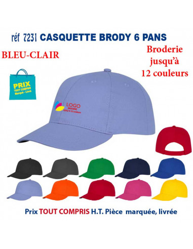 CASQUETTE 6 PANNEAUX BRODY ADULTE REF 7231 7231 CASQUETTES ADULTES  8,36 €