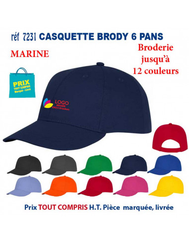 CASQUETTE 6 PANNEAUX BRODY ADULTE REF 7231 7231 CASQUETTES ADULTES  8,36 €