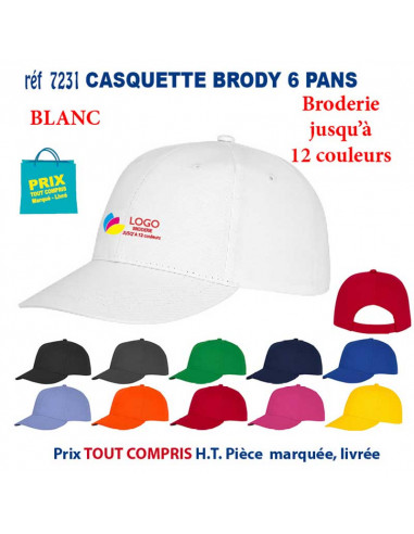 CASQUETTE 6 PANNEAUX BRODY ADULTE REF 7231 7231 CASQUETTES ADULTES  8,36 €