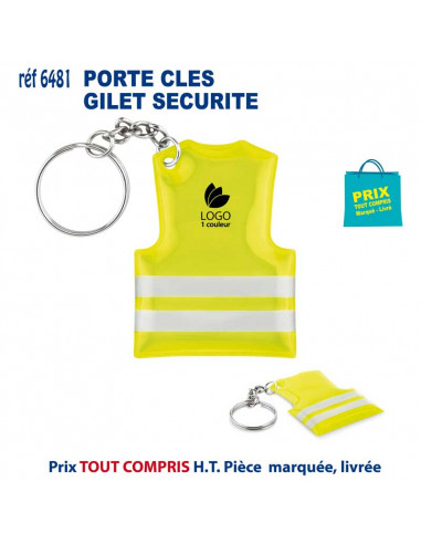 PORTE CLES GILET SECURITE REF 6481 6481 PORTE CLES PLASTIQUE  0,55 €