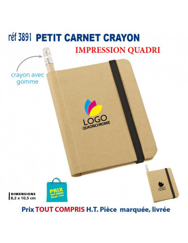 PETIT CARNET CRAYON REF 3891 3891 Carnet personnalisé  2,03 €