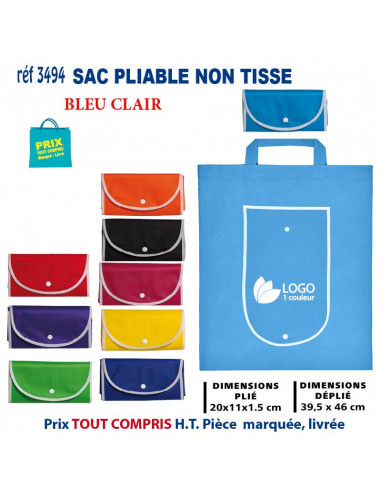 SAC PLIABLE NON TISSE REF 3494 3494 SACS PLIABLES  2,28 €