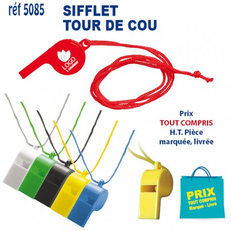 SIFFLET TOUR DE COU REF 5085 5085 SUPPORTERS : OBJETS PUBLICITAIRES  1,64 €