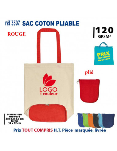 SAC COTON PLIABLE REF 3307 3307 SACS PLIABLES  2,91 €