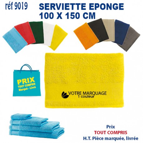 SERVIETTES EPONGE 100 X 150 CM REF 9019 9019 SERVIETTES : OBJETS ET TEXTILE PUBLICITAIRE  25,43 €