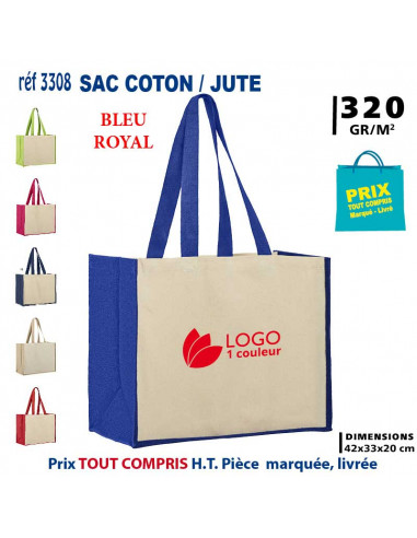 SAC COTON / JUTE REF 3308 3308 SACS SHOPPING - TOTEBAG  5,85 €