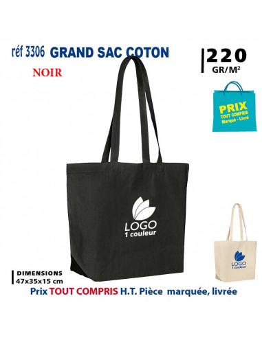 GRAND SAC COTON REF 3306 3306 SACS SHOPPING - TOTEBAG  3,15 €