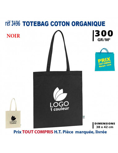 SAC COTON ORGANIQUE REF 3496 3496 SACS SHOPPING - TOTEBAG  2,52 €